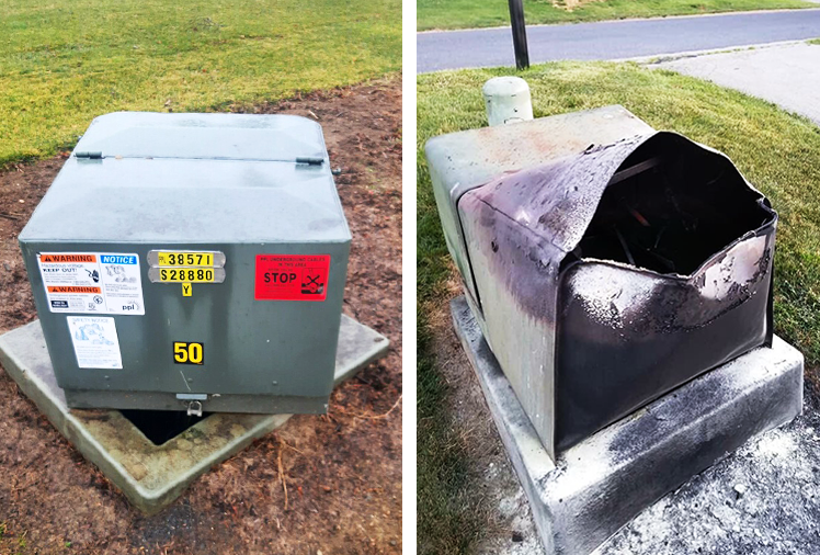 Damaged transformers